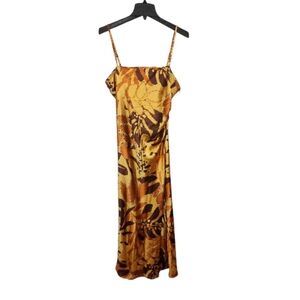 House of Harlow 1960 Gold and Brown Maxi Dress